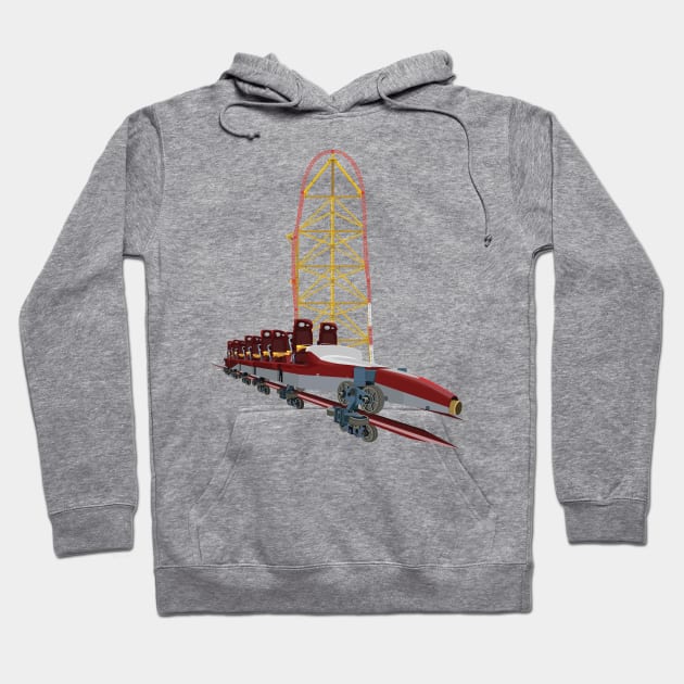 Top Thrill Dragster Coaster Design Hoodie by CoasterMerch